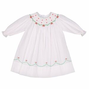 NWT Feltman Brothers Holiday Pearl Long sleeve bishop dress & headband (12mos)
